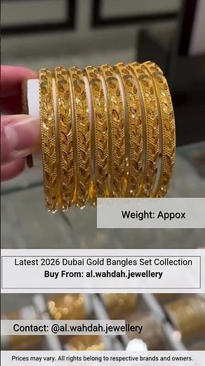 Latest 2026 Dubai Gold Bangles Set Collection | New 2026 Collection #dubaigold #goldbangles