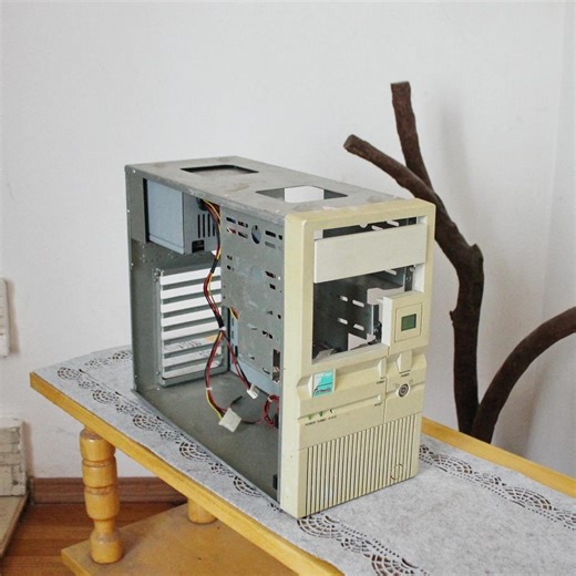 Vintage 90s AT Desktop Computer Case | Retro Beige PC Tower With Turbo Button & LED Display | Collector’s Industrial Tech Decor - Etsy
