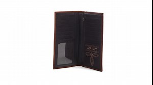 Amazon.com: ARIAT Rodeo Wallet Emboss Corner Logo Brown One Size : Clothing, Shoes & Jewelry