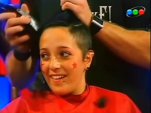 2 girls with thick long hair getting buzzcuts at EUP AR 10/05/08 TV show (HD remaster and edit)