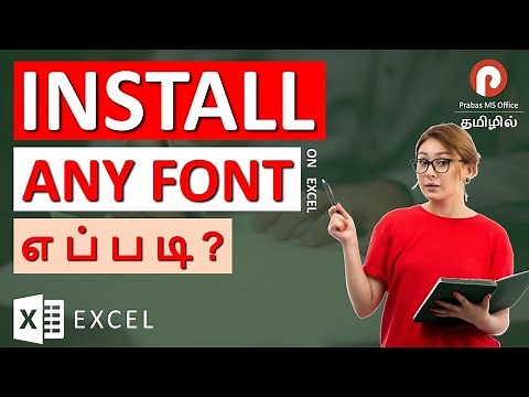How to Install and Use a Font on Excel | Excel Tips in Tamil | Prabas MS Office