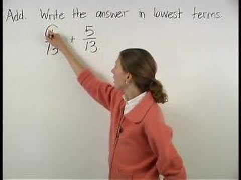 Adding Like Fractions - MathHelp.com - Pre Algebra Help