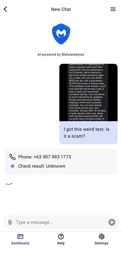 Scammers don't sleep. And neither does Malwarebytes Scam Guard. 🔒 ✅ Real-time AI scam detection ✅ Integrated into the Malwarebytes app for Android and iOS ✅ Tips to keep your info safe. Anytime. Anywhere. What scam has Scam Guard helped you avoid? | Malwarebytes