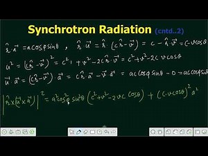 Lecture 56 | Deriving Synchrotron Radiation Power Using Liénard's Generalized Larmor Formula