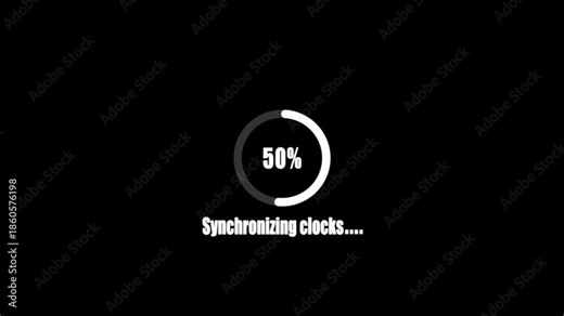 Synchronizing Clocks Progress Bar Animation 30 Percent Loading animation clock synchronization