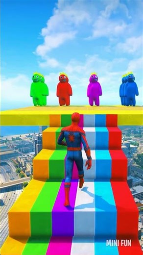 GTA 5 Epic Water Ragdolls Spiderman vs FRIENDS Jumps/Fails Ep.700 #shorts