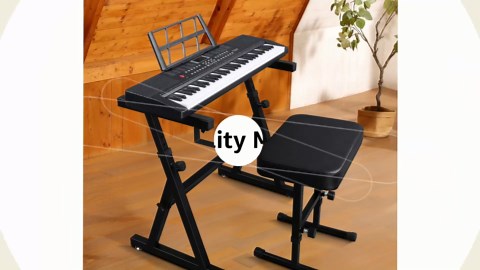 Ktaxon Double X Keyboard Stand and Bench Set, Adjustable Height Digital Piano Stand with Lockable Straps for 49 61 76 88 Keys