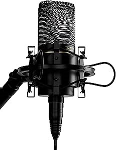 TOPPING CL101 Studio Condenser Microphone - Cardioid Polar Pattern, Ultra-Low Noise, 34mm Gold-Plated Capsule, Professional Recording & Streaming Mic (CL101-Black)