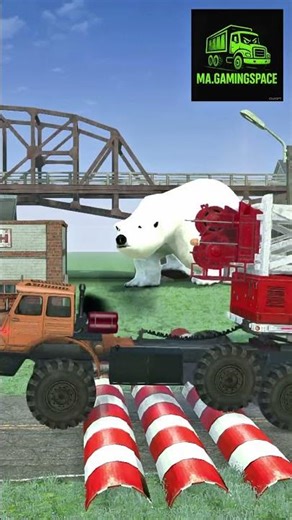 Twin Trucks Take On Mud, Rocks, and Collapsing Bridges! 🌲🚛🌧️ #mudrunner #beamngdrive #fyp #gaming