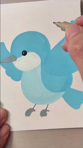 Comment dessiner et colorier un adorable petit oiseau bleu 🐦🎨