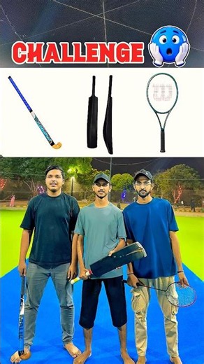Unique challenge 😳 pt-64 | hit a six with hockey stick badminton racket and bat | who will win ?