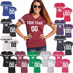 Customized Football Jersey: Personalized Team T-shirt - Etsy