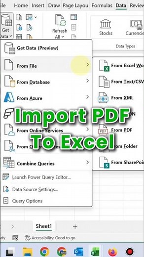 Import PDF to Excel #microsoftexcel #microsoftoffice #microsoft