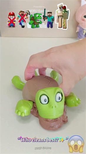 Who cleans best✨ #minecraft #mario