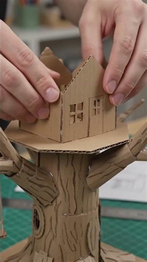 DIY Cardboard Tree House | Easy & Creative Build,Mini cardboard house #asmr miniature #lego
