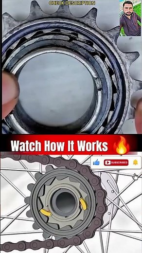 How Bicycle Freewheel Actually Works 🚴‍♂️#bicycle #mechanism #engineering #bike #tech #shorts