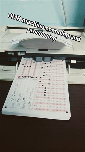 OMR machine scanning and processing #viralvideo #youtubeshorts