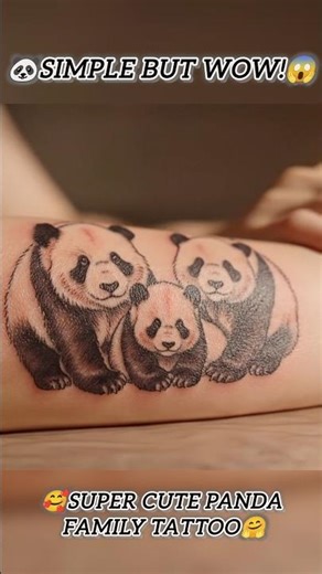 A Simple Panda Family Tattoo That Magically Appeared! 🐼✨