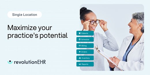 Single-Location Optometry EHR Software | RevolutionEHR