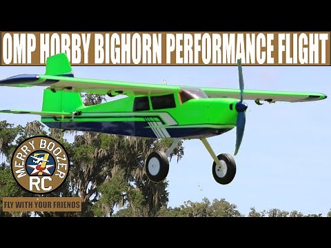 OMP Hobby OMP Hobby BIGHORN 49" PNP Balsa Airplane performance flight SHAKEDOWN 3S