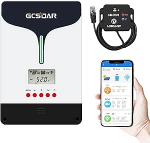 Upgraded 100A MPPT Solar Charge Controller, 12V/24V/48V Automatic Max PV 200V ,99% Efficiency, LCD Display, Fan Cooling, for Gel Sealed Immersion AGM and Lithium Ion Batteries (with WiFi)