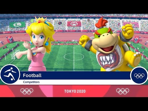 Mario & Sonic at the Tokyo 2020 Olympic Games - Peach/Waluigi Vs. Bowser Jr./Knuckles