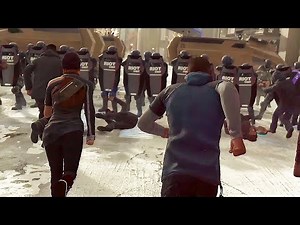 Detroit Become Human - Androids vs Police Battle (Freedom March)