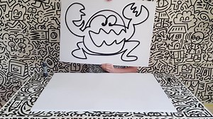 One Line Crab Doodle Art by Mr. Doodle