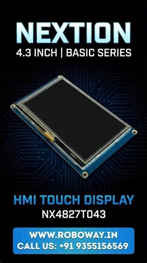 Nextion 4.3 inch BASIC NX4827T043 TFT LCD ManMachine Interface HMI Kernel Touch Display #shorts