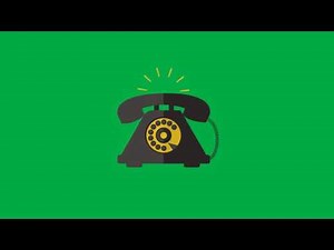 Animated Telephone Ringing Green Screen