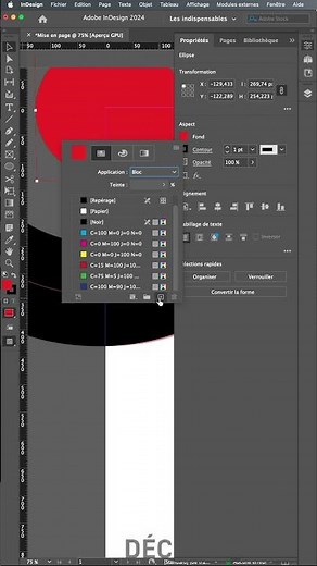 Tutoriel #indesign #couleurs #nuancier