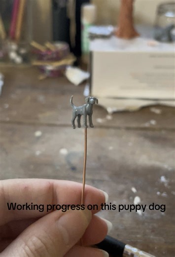 Definitely a very tiny puppy indeed ❤️❤️❤️ #clay #model #models #claymodel #sculpting #sculpture #polymer #polymerclay #handmade #miniature #miniatures #miniaturemodel #tinyclay #dog #puppy #dalmatian