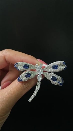 Blue Crystal Dragonfly Brooch – Elegant Insect Pin Jewelry – Rhinestone Bug Brooch Gift for Women - Etsy