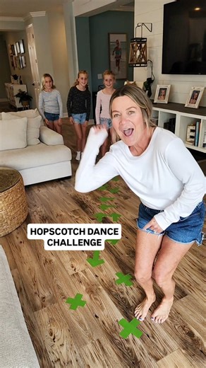 1M views · 28K reactions | Hopscotch Dance Challenge! #viral #funny #dancetrend #dancechallenge #sisters | The Badeau Family | Facebook