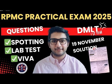 DMLT Practical Exam 19 November ✅ क्या पूछा गया ❓spotting, Viva aur Writing Solutions!#rpmc #dmlt