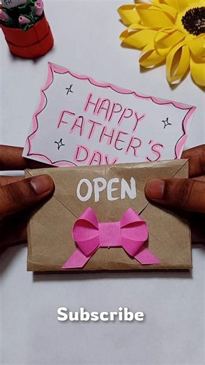 DIY Envelop For Father's Day ✉️🎀 #shortviral #cutecraft #fathersday