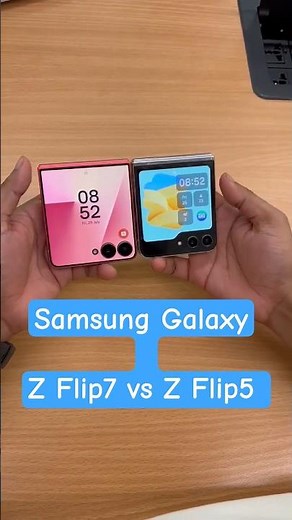 Samsung Galaxy Z Flip7 vs Z Flip5: Side-by-Side #samsung #flipphone #zflip7 #shorts #shortvideo