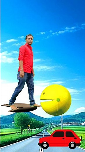 Two colour monster Pac-Man vs big monster Pac-Man game over #shorts #youtubeshorts