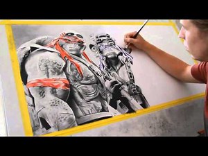 Teenage Mutant Ninja Turtles Timelapse Drawing