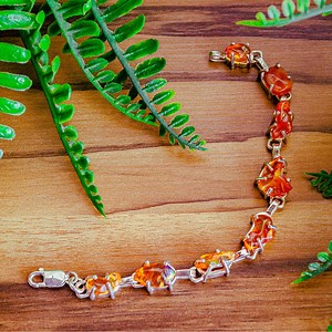 Mexican Fire Opal Silver Bracelet – Handmade 950 Sterling Silver, Artisan Statement Jewelry - Etsy