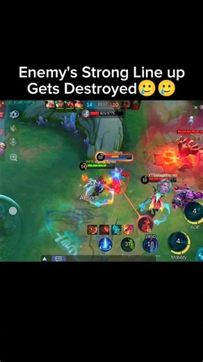 Strong Line Up Getting Destroyed 😈💀 #mobilelegends #mlbb