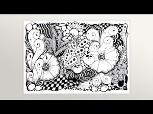 Zentangle Art : Create Abstract & Floral Zentangle Inspired Art