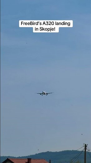 🛬 Freebird Airbus A320 Smooth Landing | Plane Spotting Shorts #airplane #aviation #a320 #landing