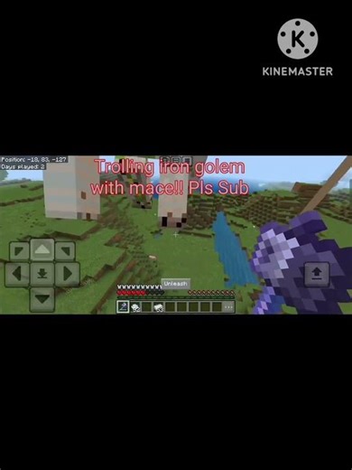 TROLLING IRON GOLEM WITH MACE!! #minecraft