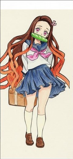 How To Draw Nezuko Kamado | Demon Slayer Sketch, Kimetsu no Yaiba, Cutest Demon Anime Art, Manga Art