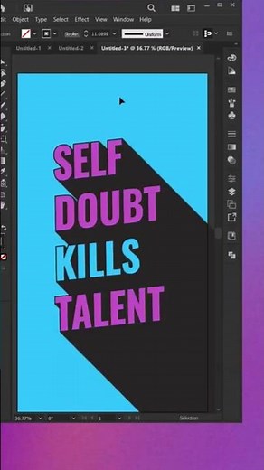 How to Create a Text Shadow Effect in Adobe Illustrator 2024 | Easy Design Tutorial