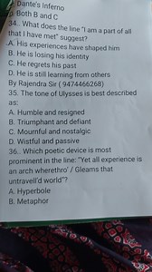 Questions on the Poem "Ulysses"What does the line “I am a par... | Filo
