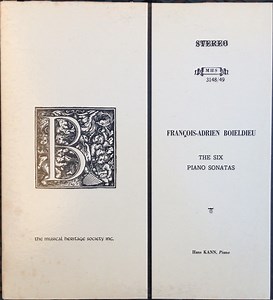 François-Adrien Boieldieu, Hans Kann - The Six Piano Sonatas