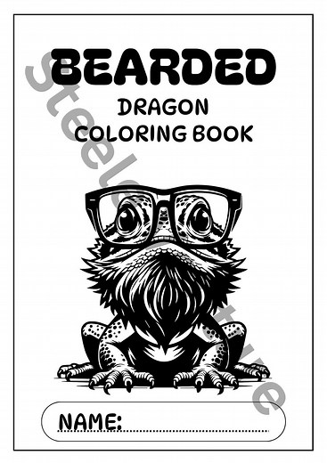 Bearded Dragon Kids Coloring & Tracing Printable Coloring Book - Etsy