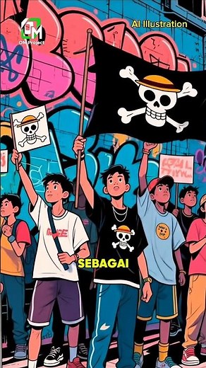 Bendera One Piece Jadi Simbol Perlawanan di Indonesia! #viral #viralvideo